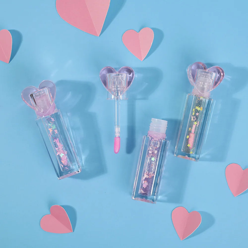 Korea Cute Fruit Lip Tint Private Label Natural Color Changing Hydrating Heart Shape Transparent Moisturizing Lip Gloss Lip Oil