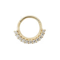 New Fashion 14K Solid Gold CZ Nose Stud Jewelry for Wedding Engagement Unisex