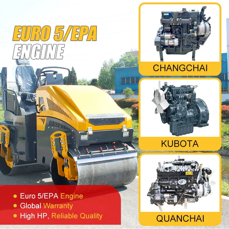 8ton 3ton DOUBLE Drum Road Roller Ground Road Roller 4t 5ton Roadway Road Roller