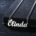 Customize Name Necklace Non Tarnish Stainless Steel Custom 18k Gold Name Plate Pendant Necklace