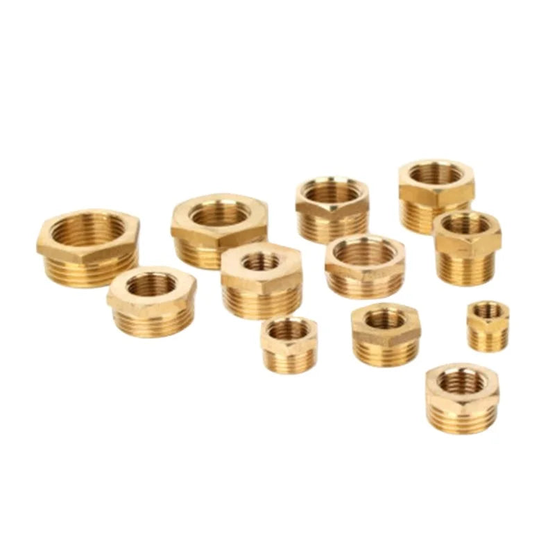 Brass Hex Bushing Reducer Casting Pipe Fitting 1/8 1/4 3/8 1/2 3/4 F M Threaded Reducing Copper Water Gas Adapter Coupler