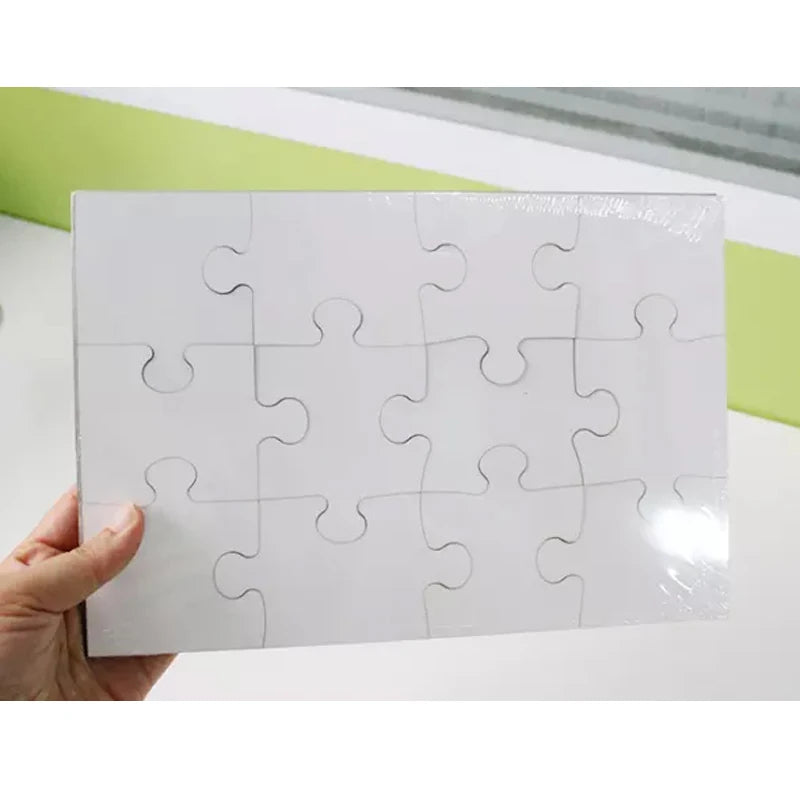 RubySub DIY Custom 12PCS Kids Wooden Puzzle Blanks Sublimation Photo Frame Wood Frames
