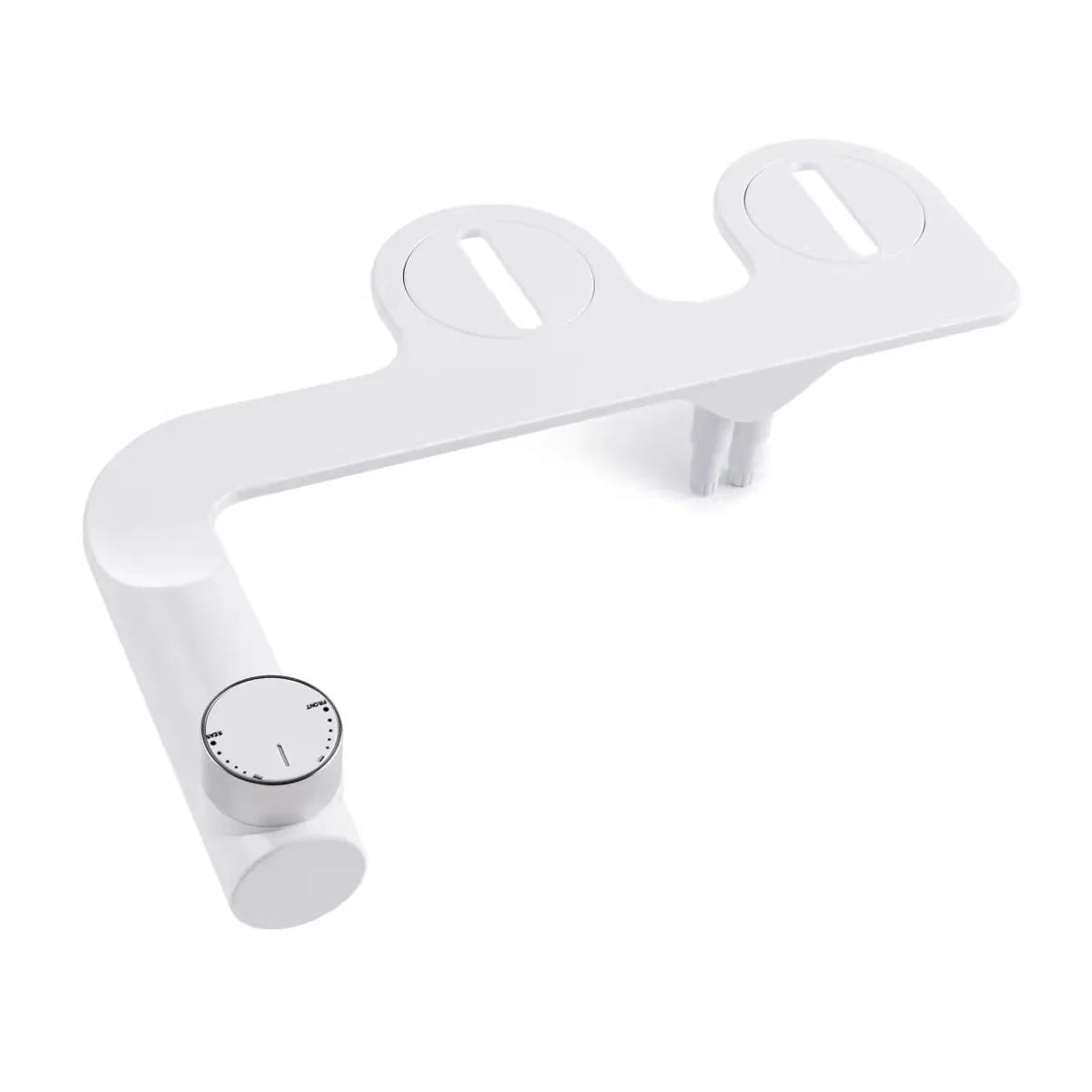 Ultra Slim Bidet Non-Electric Dual Nozzle Fresh Water Bidet Sprayer Adjustable Water Pressure Wall-Mounted Toilet Seat Bathroom