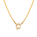 Hip Hop Women Fashion Jewelry Necklaces Creative Stacked PVD 18K Gold Plated Paper Clip Chain Stainless Steel Necklace