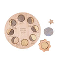 Wooden Moon Phase Puzzle Board Phases of the Moon Lunar Phase Moon Cycle Learning Game for Kids