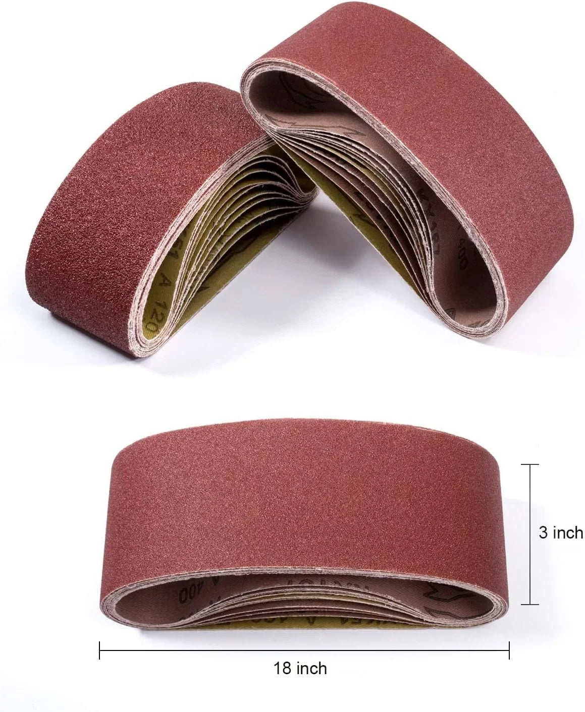 DE Warehouse 24H Shipping 75*457mm Aluminum Oxide Sanding Belts (40-240 Grits ) Ideal for Wood Metal Paint Sanding