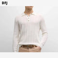 Men's Dark Knit Long Sleeve Pullover Shirt Breathable Anti-Shrink Anti-Wrinkle ODM Autumn Season Pattern Crew Neck for