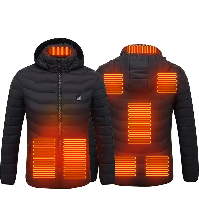 Wholesale Heated Jackets Puffer With Heating in Stock Custom Battery Electric Heated Down Jacket Men
