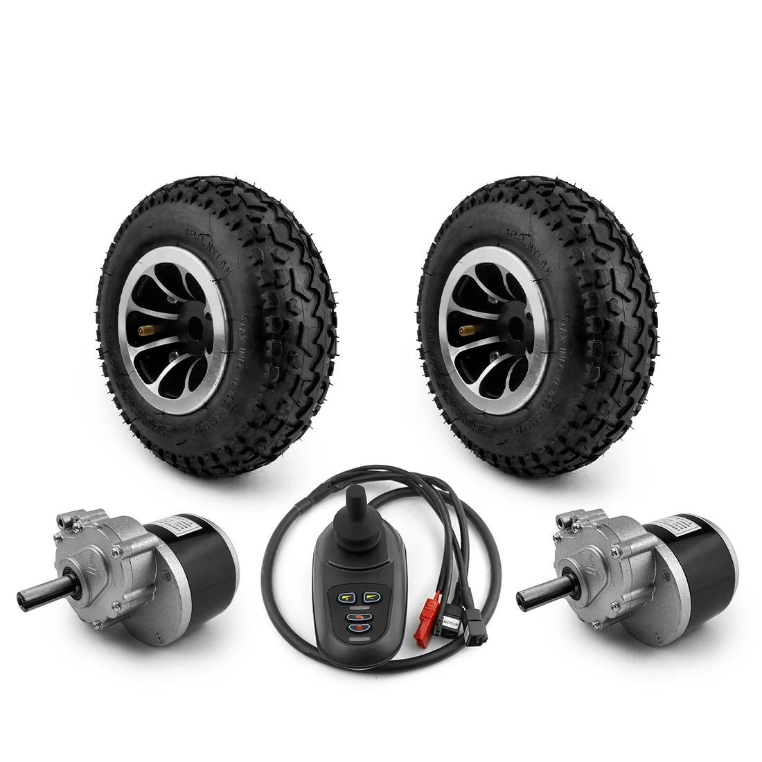 L-faster DIY 9 Inch air Tire Keyway Hub Electric Wheelchair 250W Brush Low Speed Motor Kit