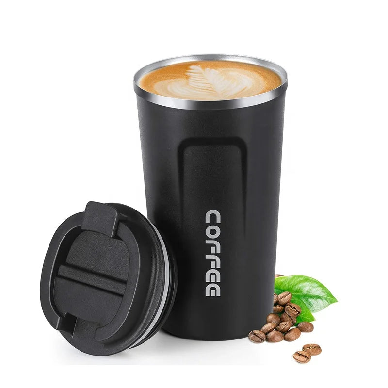 Watersy 380ml Coffee Mug Tumbler Stainless Steel Thermo Cup Travel Mug With Lid Coffee Tumbler Lid Cold Thermal 500ml for Food