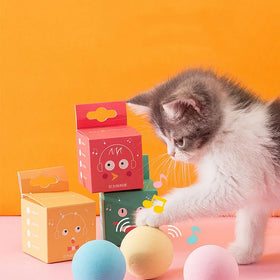 Animal Sounding Cat Ball Toy Funny Eva Chew Cat Ball Toy Interactive Catnip Cat Ball Sound
