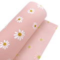 30x135cm 0.4MM Translucent Jelly Vinyl Frosted Glitter Daisy Flower Printed TPU Film Roll for Hair Bows Clips Handbags Making