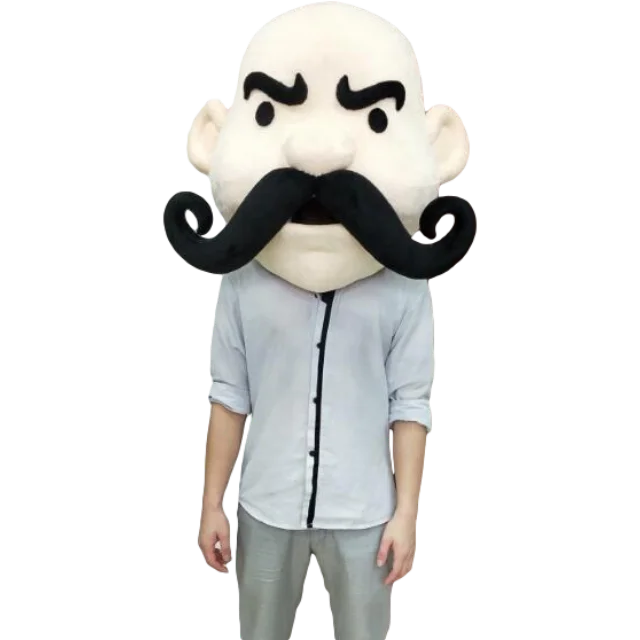 Professional Custom Mascot Costume Bearded Head for Mascot Costumes