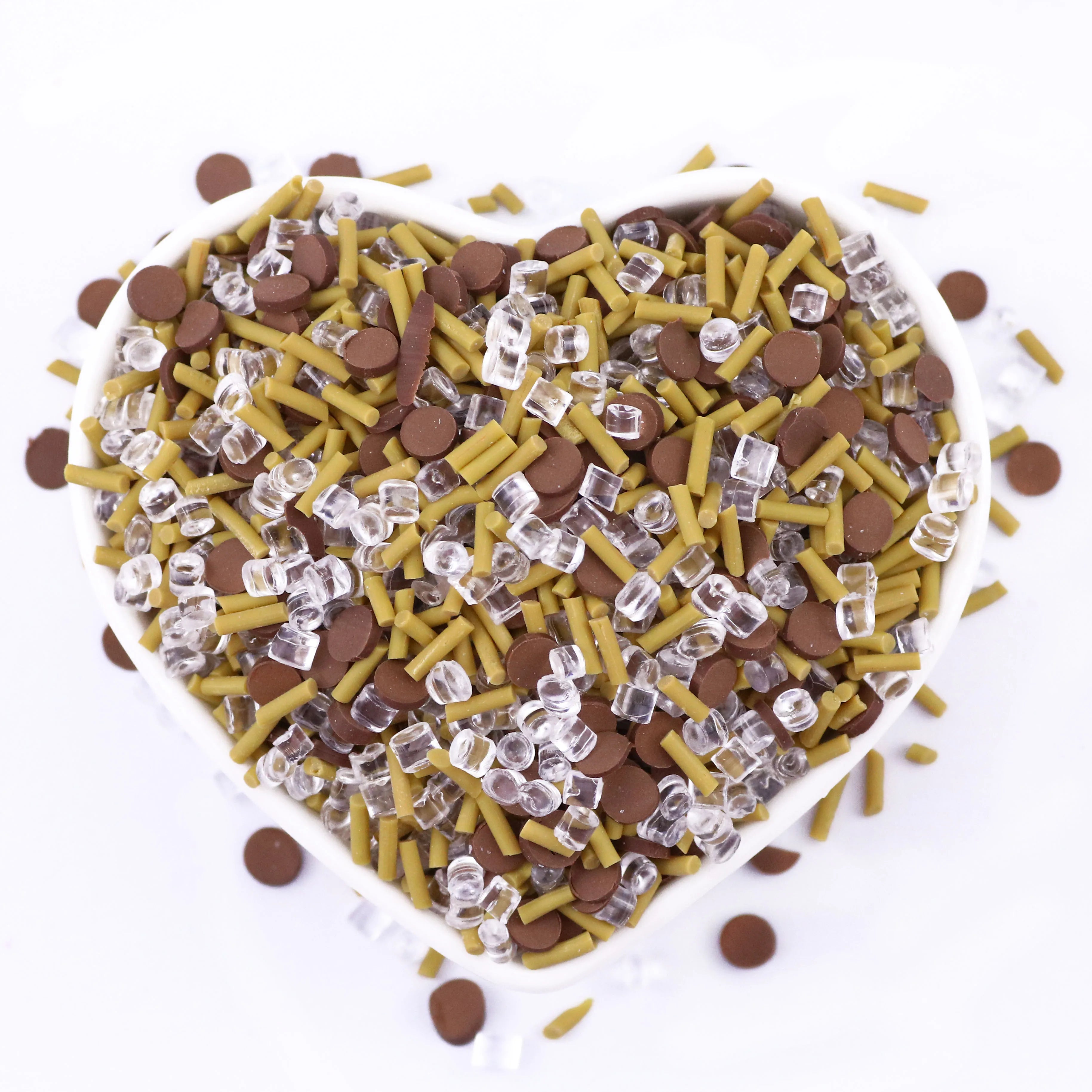 1KG Hengxin Polymer Clay Brown Sprinkles Mix Clay Slices for Slime Filler DIY Craft Nail Art Decoration