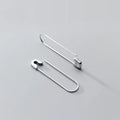 925 Sterling Silver Trendy Unisex Punk Rock Style Safety Pin Ear Hook Stud Earrings Exquisite Jewelry Gift
