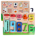 Digital Wooden Puzzle Building Blocks Tabletop Games for Preschool Education Model Toy for Kids Ages 3-8 Unisex