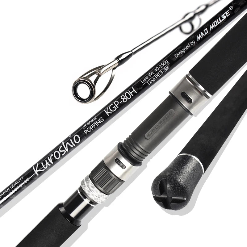 Mad Mouse Popping Rod New Japan Full Fuji Parts Cross Carbon Boat ROD Kuroshio 2.4m 80H 2.64m 88XH 28kgs PE3-10 Ocean Rod