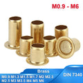 M0.9 M1.3 M1.5 M1.7 M2 M2.5 M3 M3.5 M4 M5 M6 DIN7340 Tubular Rivet Brass Copper Round Head Brass Copper Hollow Tubular Rivet