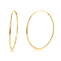 925 Sterling Silver Trendy Women's Statement Hoop Earrings Rhodium Gold Plating 18K Gold Material Gift Different Sizes