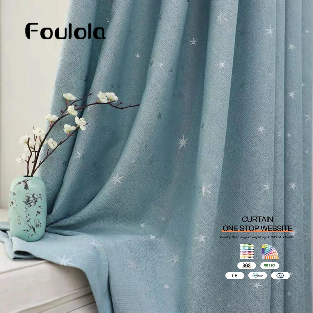 Factory Supply New Design Jacquard Blackout Home Curtain Fabrics