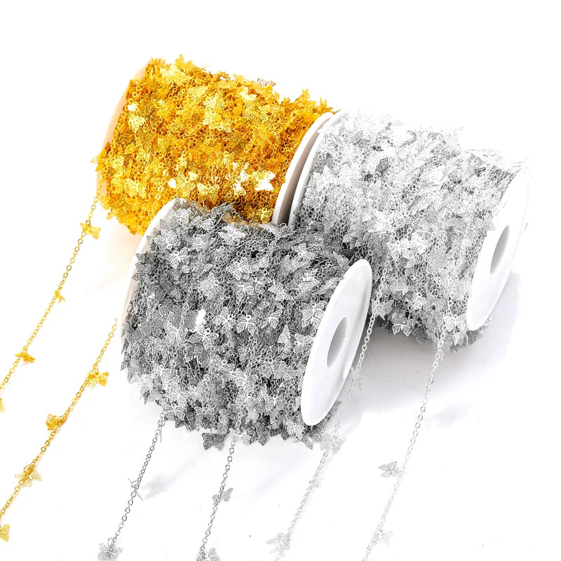 1 Meter/strip Iron butterfly Chain for Bracelet Necklace Chain Accessories Jewelry Making DIY Handmade Jewelry Y38
