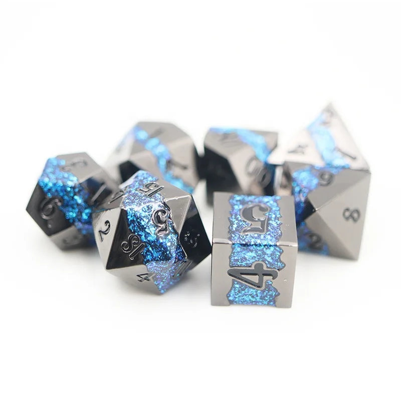 RPG 16mm Custom Dice Set Metal Polyhedral Dice Set