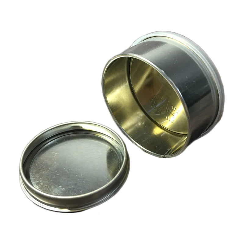 4OZ 120ml Ring Pull Round Tins Tin Cans Empty Flower Packaging
