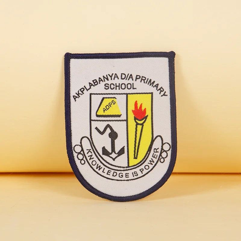 Custom Pattern Garment Accessories Computer Woven Heat Press Patches for Hats and Uniform
