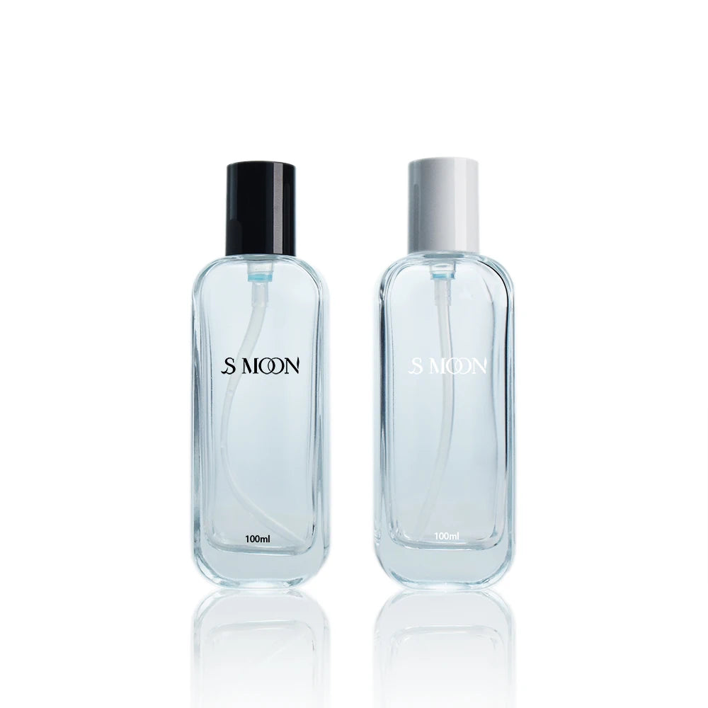 Luxury Frosted Clear Glass Skincare Packaging 50ml 100ml 120ml Cosmetics Containers Glass Lotion Bottle With Pump for Lotions