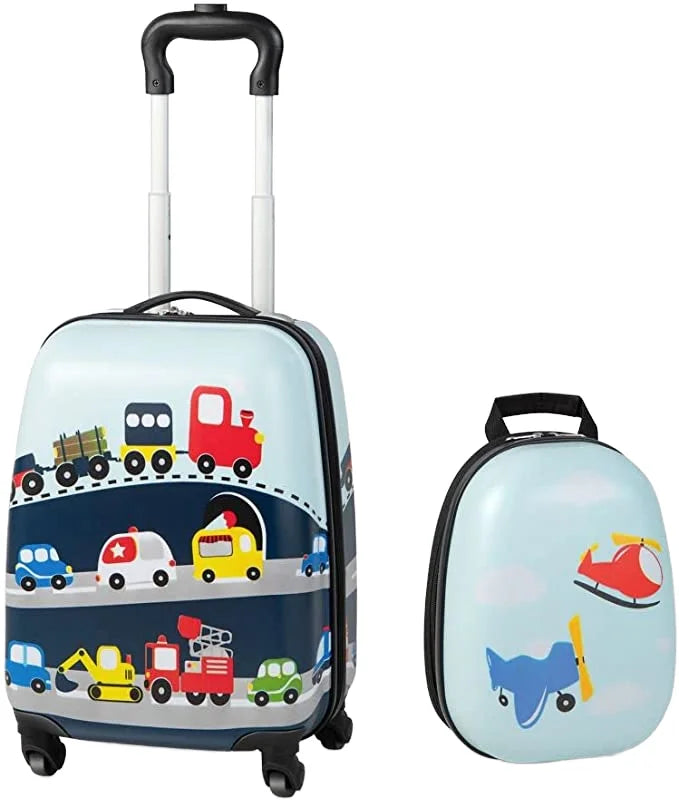 Wholesale 4-Wheel 16-Inch ABS Kids Trolley Suitcases Free Sample Travel Luggage with Spinner Caster Children's Trolley Case Gift