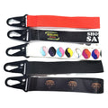 Carabin Tool Embroidered Silk Screen Breakaway Keychain Carabiner Short Lanyard  Promotional Key Chains and Carabiners