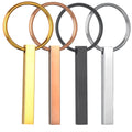 Wholesale Customizable Lettering Glossy Stainless Steel Pendant Mirror Polished Plain Blank Keychain Fashion Metal Style