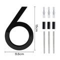 Cosun 8 Inch Modern 3D Floating Letter Sign Easy Adhesive Installation Aluminum Black/White House Number Apartment Door Plates 5