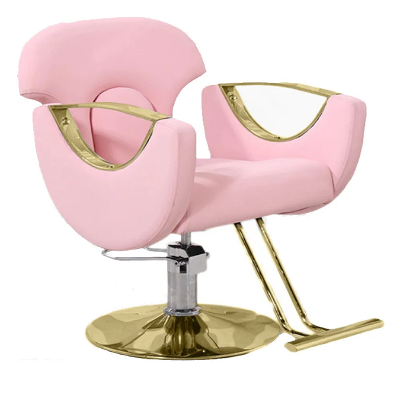 Chinese Factory Head Therapy Bed Chairs Pink Black and Gold Barber Chair
