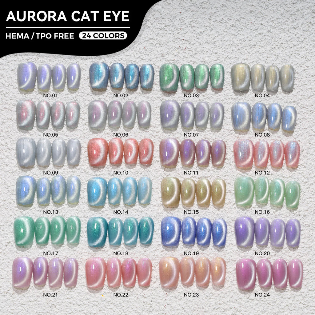 JTING Aurora Shell Cat Eye Gel Polish 24colors Hema Free Tpo Free OEM ODM Cat Eye Gel Nail Polish Private Label Free Custom