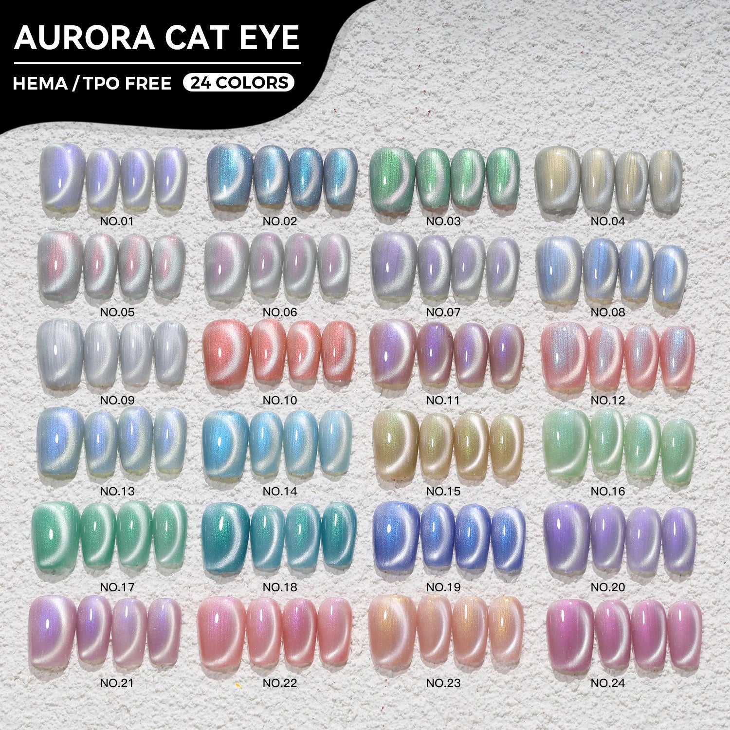 JTING Aurora Shell Cat Eye Gel Polish 24colors Hema Free Tpo Free OEM ODM Cat Eye Gel Nail Polish Private Label Free Custom