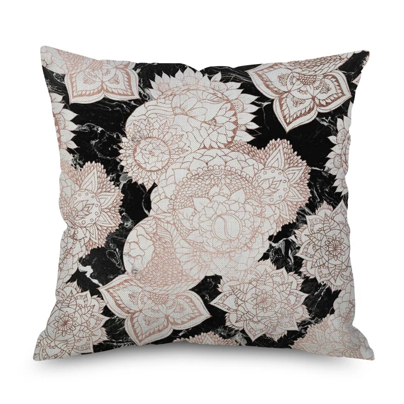 Black Tarot Throw Pillow Cover Skull Dragon Decorative Pillow Cases Home Decor Cover