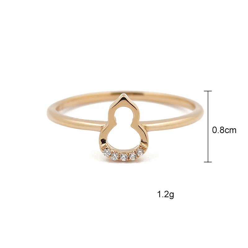 Wholesale Solid Gold Rings AU750 Solid Gold Rings for Women Gold Jewelry 18K Real