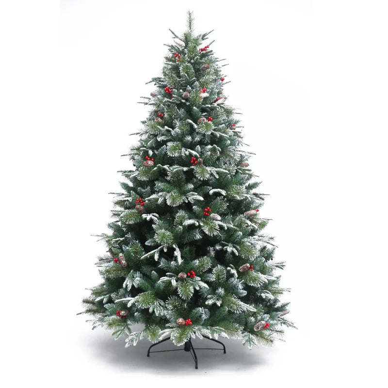 High-end Luxury PET PVC Metal Christmas Tree Pine Cone Needles Metal Stand Christmas Green 4ft-10ft Sizes Christmas Decoration