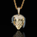 Wholesale Initial Pendant Necklace Plain Chain Adjustable Silver Copper Zircon Jewelry Men Rock Punk Hip Hop Style