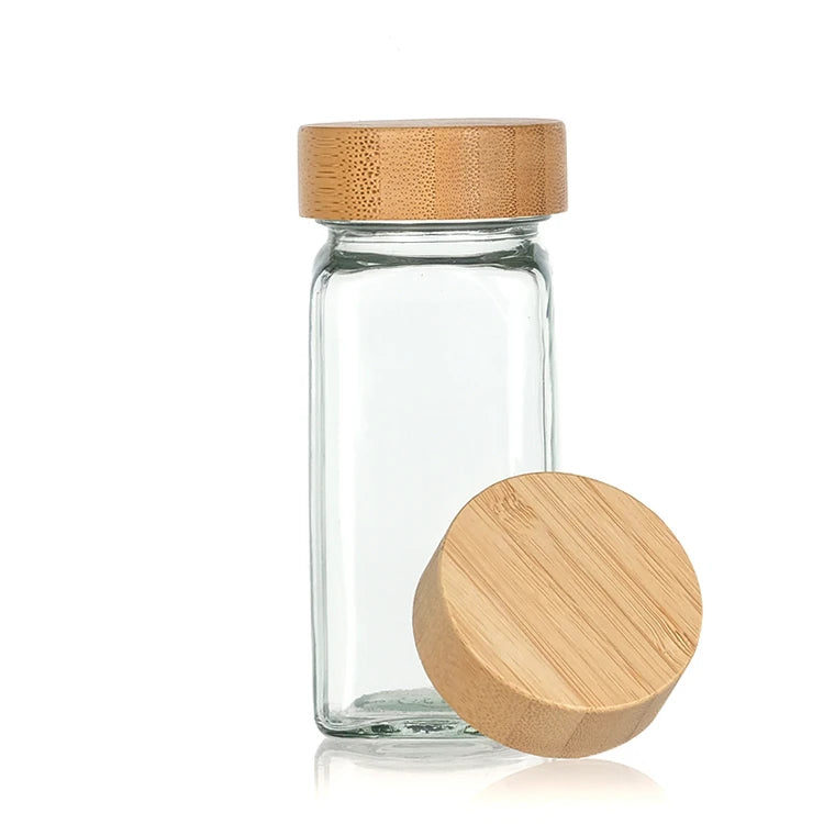 Set of 24 Pieces 4oz 120ml Glass Spice Container With Plastic Stopper