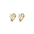 925 Sterling Silver Sweet Flower Hoop Earrings for Women Korean Wedding Romantic Ear Buckle Birthday Jewelry Gifts