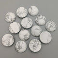 Huiying Loose Gemstone Howlite Cabochon Stones Round Shape For DIY Jewelry Making Crafts