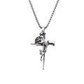 Universal Retro Rose Cross Nail Necklace Unisex Stainless Steel Fashion Pendant Luxury Light for Men Women Mainly