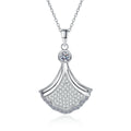Skirt Pendant Necklace Best Seller S925 Sterling Silver Fan-Shaped 0.879ct Moissanite Gems Collarbone Chain Hot Gift R.GEM