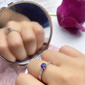 Factory Direct Sale Blue Sapphire 925 Solid Sterling Silver Ring Jewelry