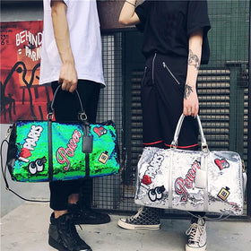 General Fashion Casual Sequins Large Capacity Designer Duffel Bag Holographic Duffel Bag for Travel Sport Gym for Men Women