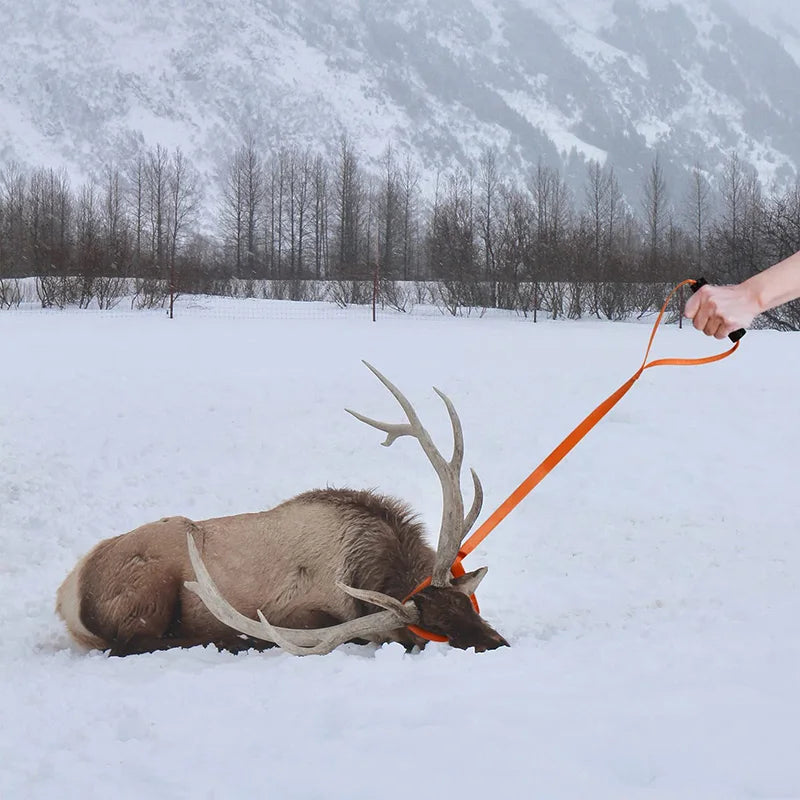 Outdoor Hunting Drag Tie Down Heavy Weight Drag Rope Hunting Antler Pull Rope With Handle Nylon Material for Outdoor Hunting.