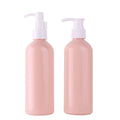 Wholesale 200ml Pink Custom PET Round Shoulder Cosmetic Containers Free Sample Plastic Lotion Bottles