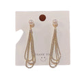 S925 Silver Needle Full Diamond Long Tassel Earrings Shiny Zircon Crystal Rhinestone Copper Jewelry for Weddings Gifts Trendy